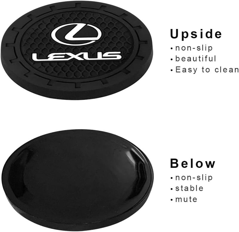 BFIVEANTE Car Cup Holder Coaster for Lexus ES350 GS350 GS300h GS450h is300 es350 ls460 rx350 NX300h Silicone Cupholder Coaster,Car Interior Accessories,2.76 Inch 2 Pieces - Image 3